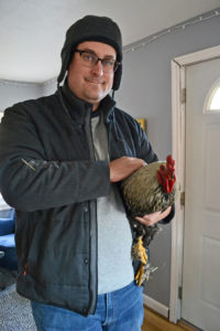 Mike and William the rooster.
