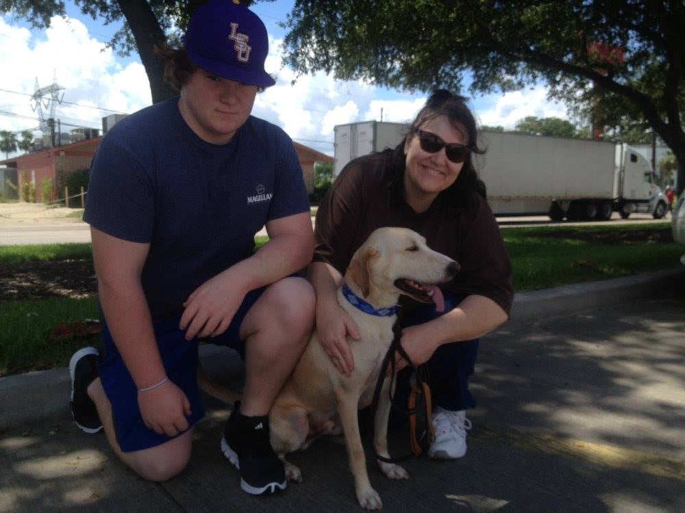 Luke, who Michelle estimates was swimming for 3 hours before a rescue boat found him. He was happily reunited with his family. 