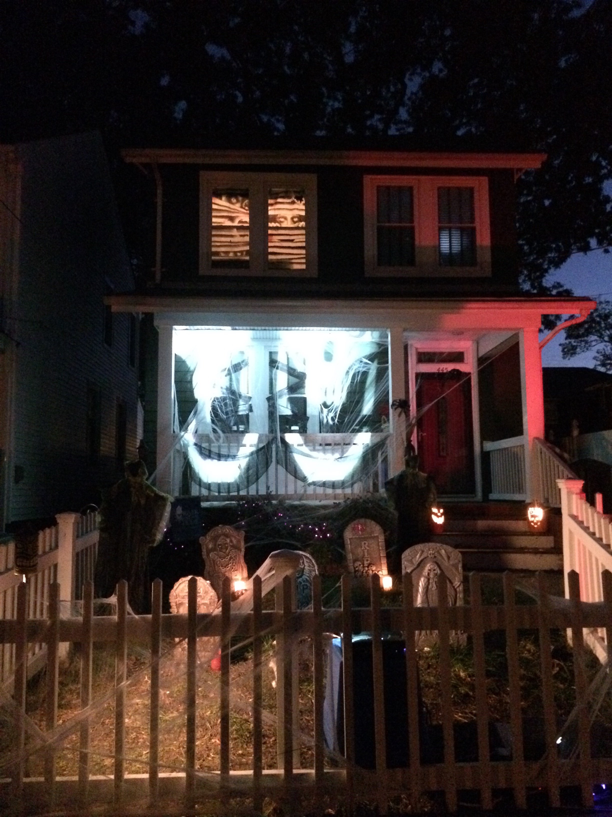 One of Clyde's infamous haunted houses on Halloween night.