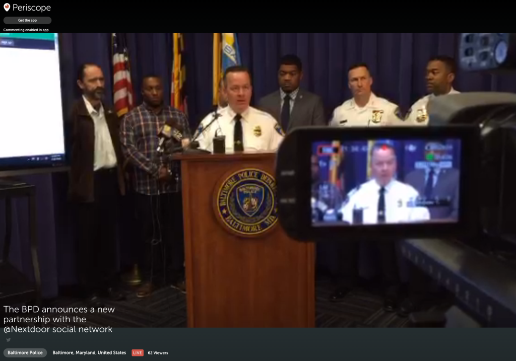 The BPD broadcast the press conference on Periscope.